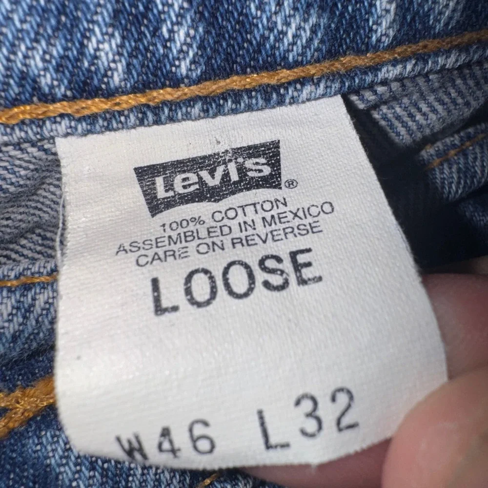 Vintage Levis 545 Jeans Mens 44*x32 Blue Loose Fit Straight Leg Skater 90s